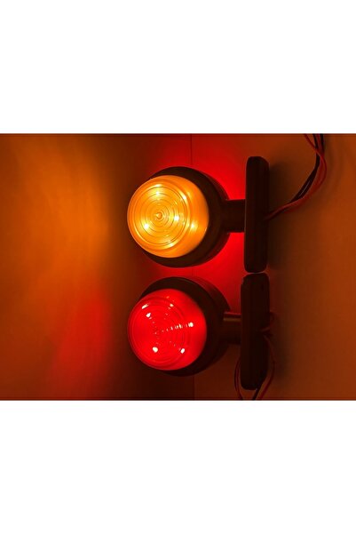 AHMET OTOMOTİV Büyük Takoz Lamba Sarı-kırmızı 12v-24v