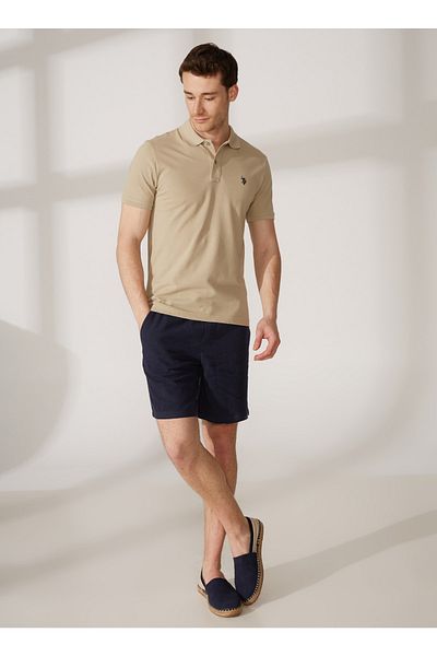 U.S. Polo Assn. Χακί ανδρικό μπλουζάκι πόλο Gtp04ıy023