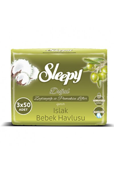 Sleepy مناديل مبللة قطنية بزيت الزيتون الطبيعي 36 قطعة 1800 ورقة