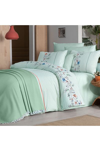 Sarev Eva Bella Double Cotton Pique Set Duvet Cover Set