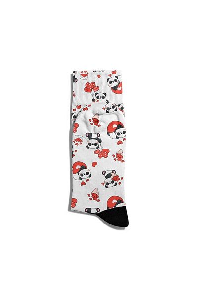 Eğlenceli Çoraplar Fun Socks Unisex Cute Panda Miss Printed Socks Ecsoket294
