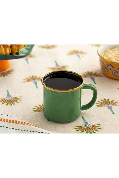 English Home Green Isidora Enamel Mug - 350 Ml