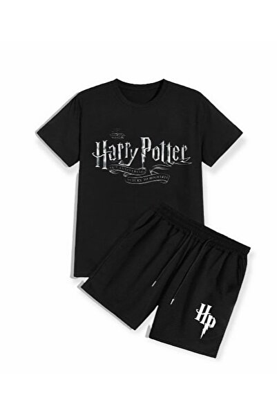 BE QUEEN Kids Özel Üretim Harry Potter Baskılı Trend Erkek Çocuk T-shırt Şort Takımı