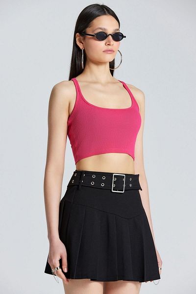 boutiquen 2552 Ροζ μπλούζα με κρίκο στην πλάτη