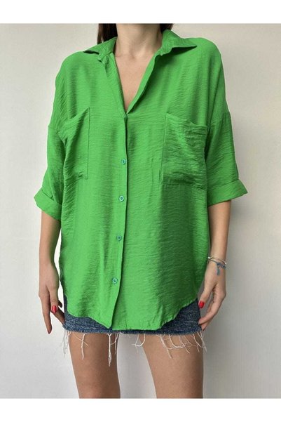 SHEYMA Bodrum Fabric Oversize Shirt