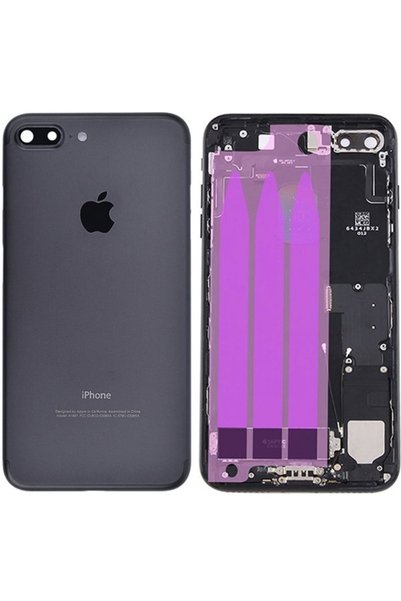Genos Iphone 7 Plus Uyumlu Dolu Kasa Siyah (mat Siyah) Şarj Soketi+on Off Flex+ses Flex Üstünde