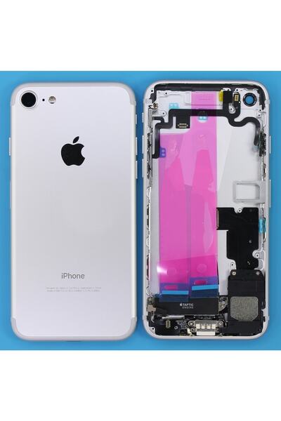 Genos Iphone 7 Uyumlu Dolu Kasa Beyaz(açık Gri) Şarj Soketi+on Off Flex+ses F...