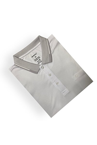 Sadık Collection Ercan Ανδρικό μπλουζάκι με κοντό μανίκι με λαιμόκοψη μεγάλου μεγέθους με λευκή τσέπη 0170