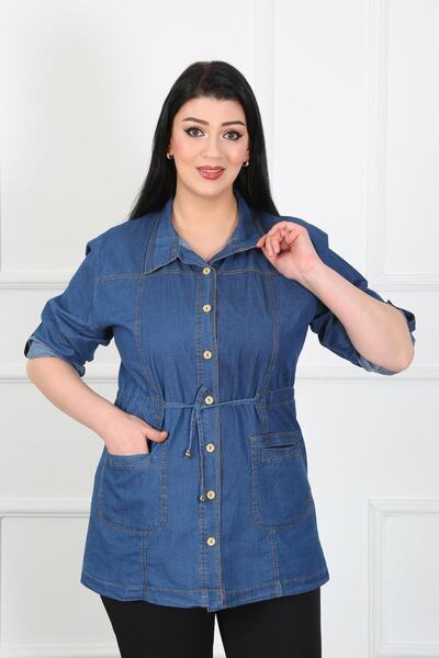 By Alba Collection Γυναικείο τζιν μπουφάν με λεπτομέρειες