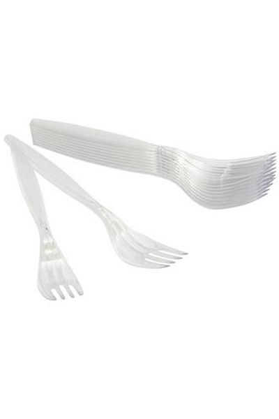 Roll -Up Plastic Luxury Fork 10Pcs