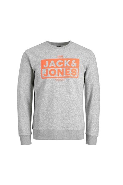 Jack & Jones Jack Jones 12219815 Jornate Core Yazılı Sweat - Gri - Xxl - St05217-gri-xxl