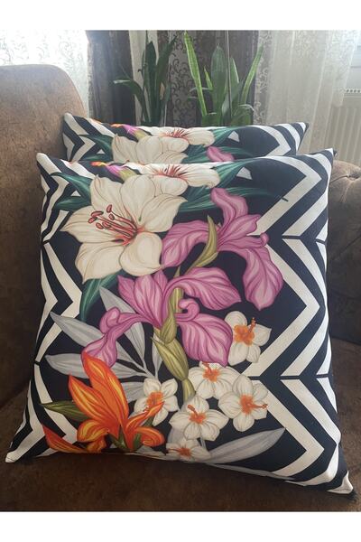 NATURAL HOME غطاء وسادة بنمط الزنبق