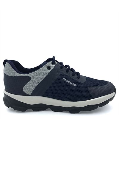 KİNG PAOLO D1113 Krakers Sports - Albastru Marin - Gri - Pantofi bărbați, Pantofi Textil
