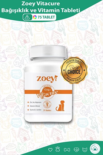AST GROSS PET Zoey Vitacure Tablet Kedi Köpek Bağışıklık Vitamin Mineral Takv...