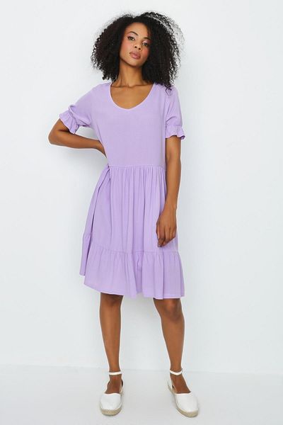 Select Moda Rochie de damă cu decolteu în V cu volan