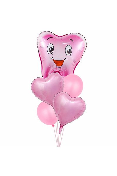 Mini Parti Mini Party Store Tooth Pink Balloon Set