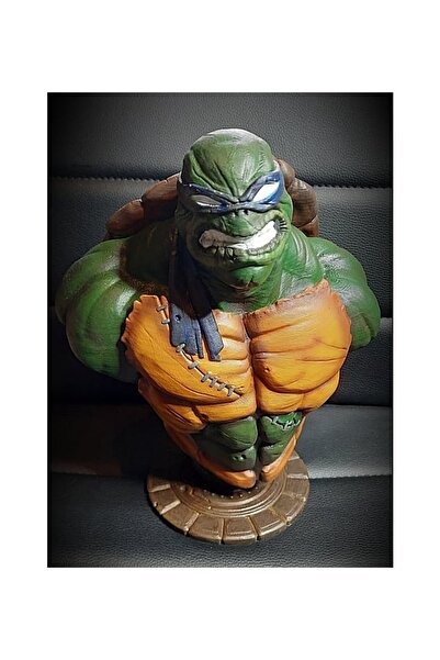 TuransoyCraft Ninja Kaplumbağalar Leonardo Haşin Öfke Boyalı Büst 12 Cm