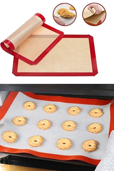 Hitfoni Fireproof Non-Stick Silicone Multi-Purpose Wide Oven Mat Cookie Cake Baking Mat 30*40 Cm