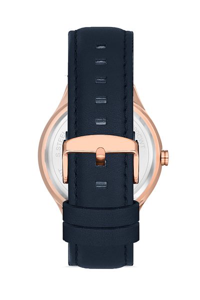 FERRO Navy Blue Leather Cord Men's Wristwatch F11090b-t