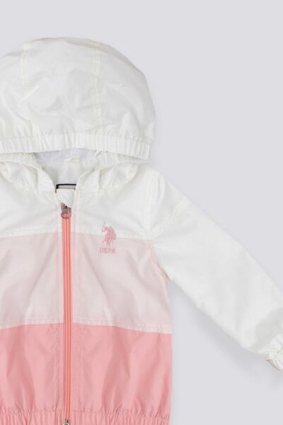 U.S. Polo Assn. The Nobility Of Pink Cream Baby Girl Raincoat