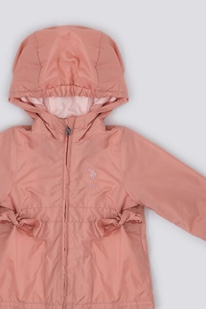 U.S. Polo Assn. U.S. Polo Assn Light Shades Salmon Baby Girl Raincoat