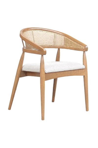 ROYS AHŞAP Naturel Hasırlı Gazel Mutfak Sandalyesi 1019