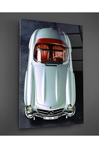 TAULART Tablou vertical din sticlă pentru mașină clasică