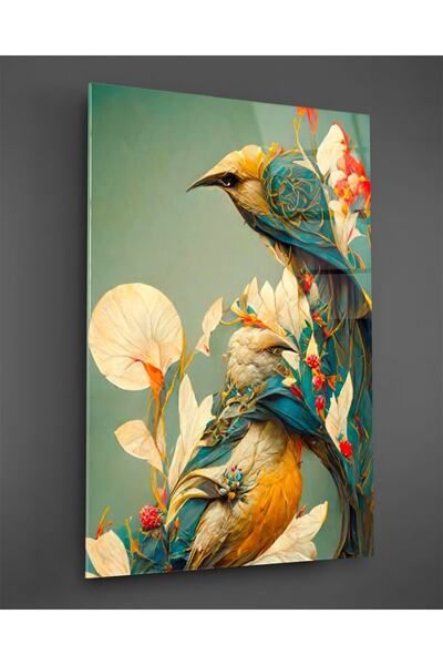 TAULART Pictură colorată pe sticlă cu colibri