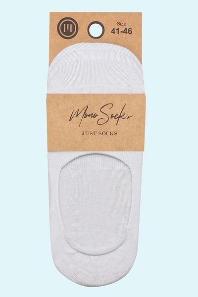 Mono Socks 3 Συσκευασίες λευκές κάλτσες μπαλαρίνας