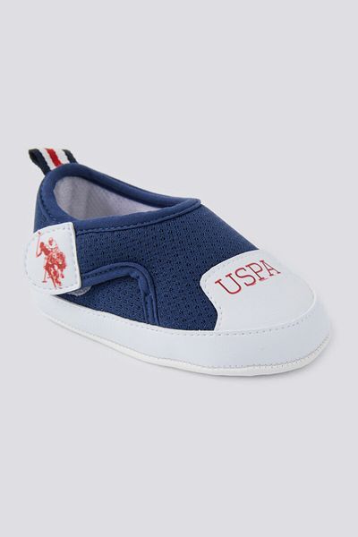 U.S. Polo Assn. Spotted Navy Blue Baby Shoes