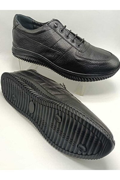 only my store Genuine Leather Black Casual Men's Shoes