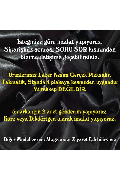 kuzutech Motosiklet Işıklı Plakalık Piyano Black Parlak Siyah