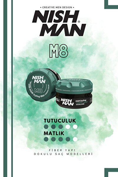 NISHMAN M8 Saç Şekillendirici Forming Krem Sert Mat Wax / 100 ml