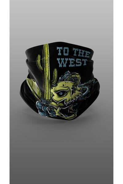 Yeles To The West Biker Buff Mask Outdoor Neck Collar Unisex Bandana