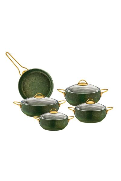 ÖZLİFE Azra 9 Parça Granit Tencere Seti