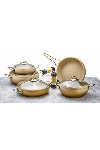 ÖZLİFE Azra 9 Parça Granit Tencere Seti