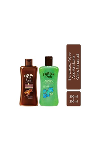 Hawaiian Tropic Coconut Yoğun Bronlaştırıcı Dark Oil 200ml & Cooling Aloe Gel 200ml