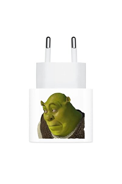 Namgo Shrek Imalı Bakış - Şarj Aleti Etiketi - Şarj Aleti Sticker (2 Adet)