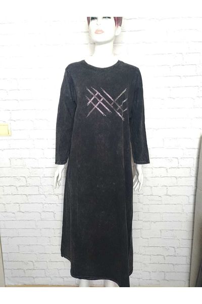 anne moda ankara Φόρεμα με λαμπερό 100% βαμβάκι κατά του ιδρώτα μέχρι τον αστράγαλο