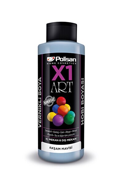 Polisan X1 Art Vernikli Hobi Boyası Akşam Mavisi 120 ml