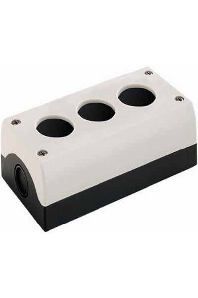 Eaton 216538 Buton Aksesuarı: Buton Kutusu, 3'li, Gri/siyah