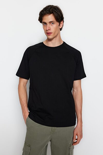 Trendyol Collection Oversize Μαύρο Βαμβακερό Βασικό T-Shirt - TMNSS23TS00329