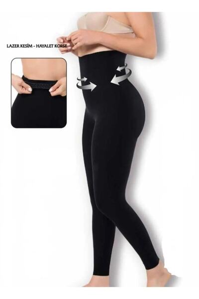 Donna Liberta Women's Black Laser Cut-ghost Corset 2 Sizes Slimming High Waist