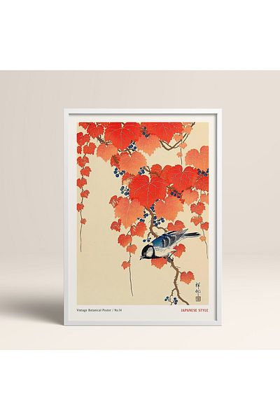 HOMEPACK Επιτραπέζιο Πλαίσιο Ιαπωνικού Στιλ Nanbara Sakujiro 30x40cm 40x60cm 50x70cm Μαύρο Λευκό Ξύλο Jpn059