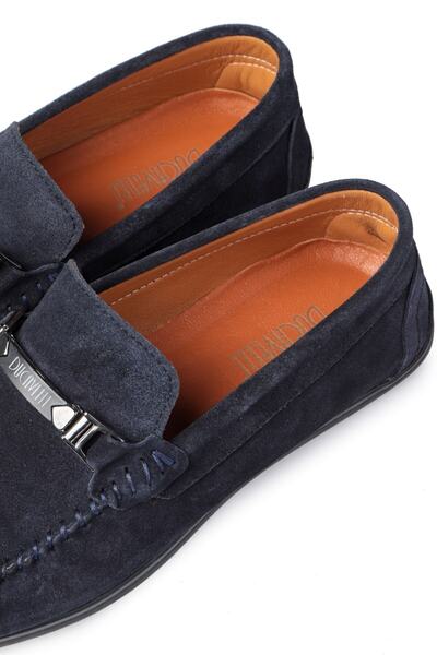 Ducavelli Halb Hakiki Deri Erkek Günlük Ayakkabı, Loafer Ayakkabı, Hafif Ayakkabı, Tokalı Loafer, Süet Loafer