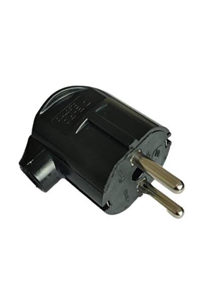 Depa L Tip Topraklı Erkek Fiş - Siyah - 220 Volt - 11135-s