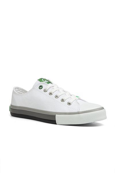 Benetton ® |   Bn-30191 - 3374 White Grey - Ανδρικά αθλητικά παπούτσια