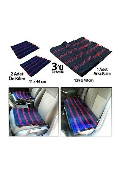 Z Tech Serme Oto Koltuk Kılıfı Minderi Kilim Dokuma Kaliteli 3 Parça