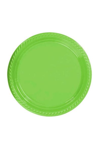 asöy Green Plate Plastic Plastic Plate Disposable Plate for 25 Persons