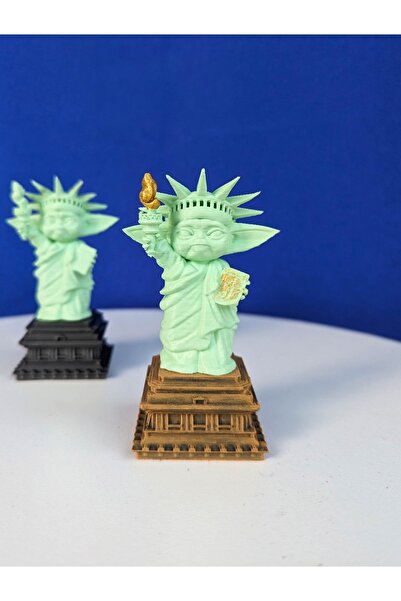 Alvina Atölye Baby Yoda - Grogu Özgürlük Heykeli - Bebek Yoda Figür - 9cm - B...